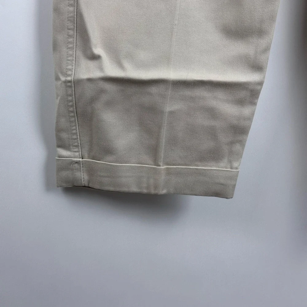 Men's Pleated Rolled Cuff Khakis